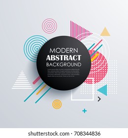 Abstract circle geometric pattern design and background. Use for modern design, cover, template, decorated, brochure, flyer.