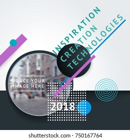 Abstract circle geometric pattern design and background. Use for modern design, cover, template, decorated, brochure, flyer. Vector illustration.