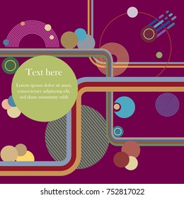 Abstract circle geometric pattern design and background