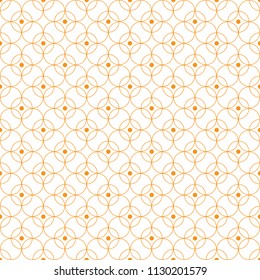 Abstract circle geometric seamless pattern on white background