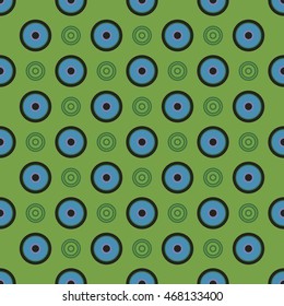 Abstract abstract with circle geometric seamless pattern on lime background . Fashion modern design. Stylish abstract graphic. Template for prints, decoration. Vector illustration.