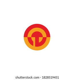 abstract circle geometric sun colorful design logo vector