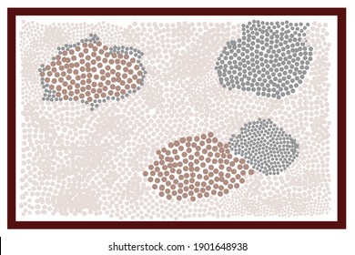 Abstract circle Geometry wall art. Large wall decor for living room with neutral color. Boho and Scandinavian wall decorations. Vector Ilustration.