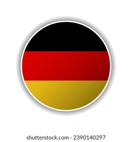 Icono de la bandera de Alemania del círculo abstracto