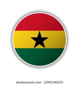 Abstraktes Circle Ghana-Flag-Symbol