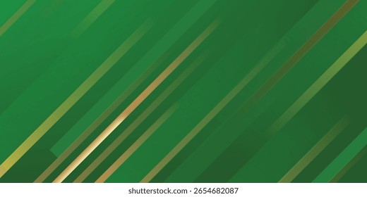 Abstrakter Kreis mit goldenen Linien auf dunkelgrünem Hintergrund mit Lichteffekt und funkeln mit Kopienraum für Text. Luxuriöser Designstil, grünes abstraktes Hintergrunddesign mit elegantem goldenem Element