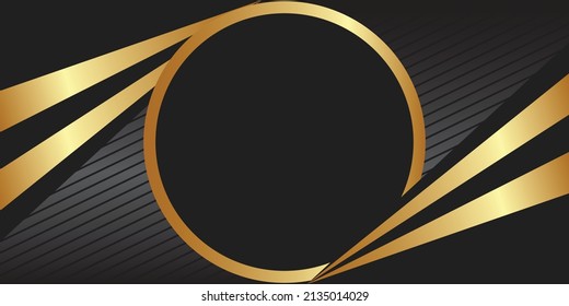 abstract circle gold background design vector