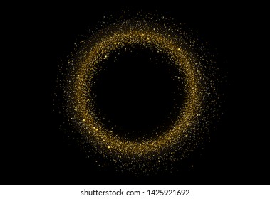 Abstract Circle Gold Glitter Texture Background Stock Vector (Royalty ...