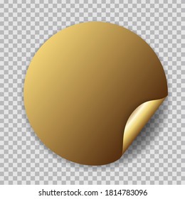 Abstrakte Circle Golden Sticker Vektorgrafik EPS10