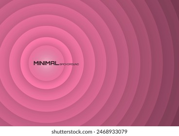 Abstract Circle Gradient Background, pink, beige with geometric round shape. Vector illustration, layers delicate paper-like circles form a soothing pattern, modern tranquility