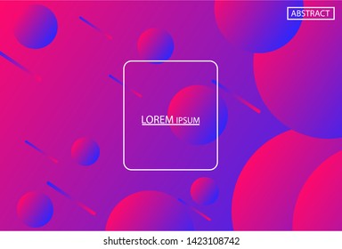 Abstract circle gradient backgrounds with geometric shape composition