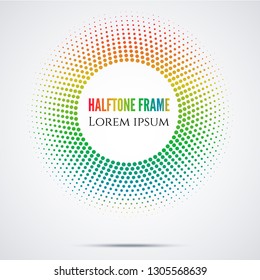 Abstract circle gradient halftone on white background. Vector illustration eps 10
