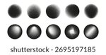 Abstract circle with grainy texture creates a subtle 3D effect. Soft gradients and halftone noise bring depth and vintage charm. Abstract circle with grainy texture enhances any graphic project