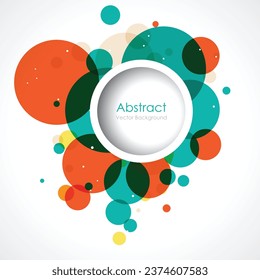 Abstract circle graphic pattern modern multicolored