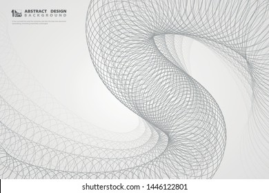 Abstract circle gray decoration pattern design background. You can use for ad, poster, artwork, template deign. illustration vector eps10