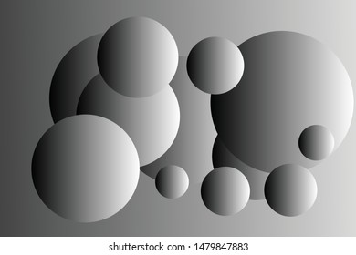 abstract circle grey background with interactive fill color. 