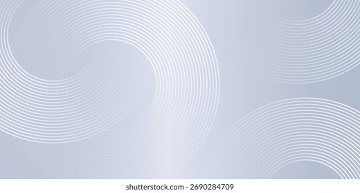 Abstract circle grey gradient color with dynamic lines circle. Modern graphic project for banner, backdrop, invitation, presentation, brochure. Modern graphic design
