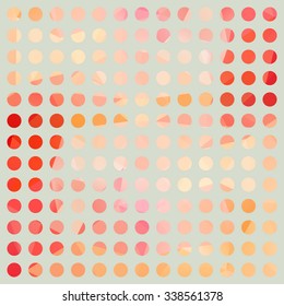 Abstract circle grid background vector