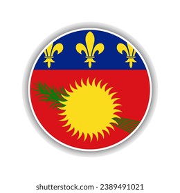 Abstract Circle Guadeloupe Flag Icon