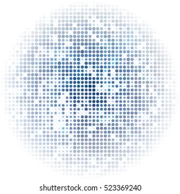 Abstract circle halftone design. Vector and illustration.