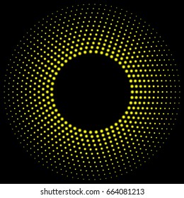 abstract circle halftone dots frame