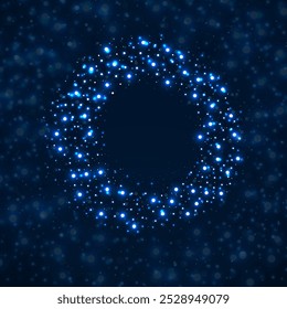 Círculo Abstractas de puntos brillantes de semitono. Ilustración vectorial