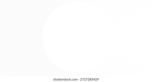 Abstrato círculo meio tom cinza pontos gradiente em fundo branco, Curvo torcido inclinação projeto ou padrão de linhas onduladas, Modelos para cartões de visita, brochuras, cartazes, capas.