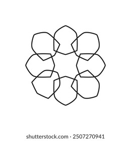 abstract circle harmony ornament logo vector design. 