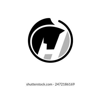 abstract circle head horse logo design template illustration inspiration