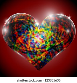 Abstract circle heart