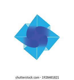 Abstract circle hexagon logo template