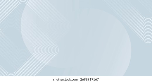 Abstract circle and hexagon white geometric shapes background. Modern square gradient lines pattern. Minimalist abstract geometric design.