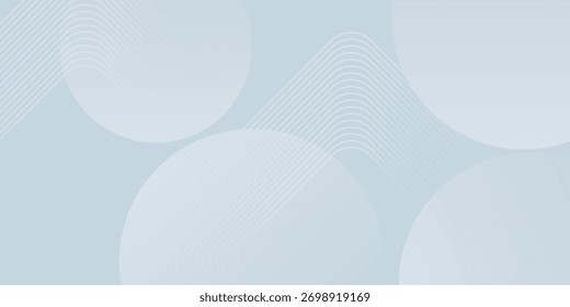 Abstract circle and hexagon white geometric shapes background.