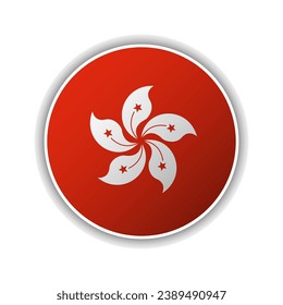 Abstract Circle Hong Kong Flag Icon