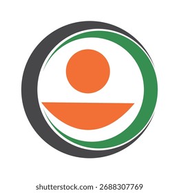 Diseño de logotipo humano de círculo Abstractas