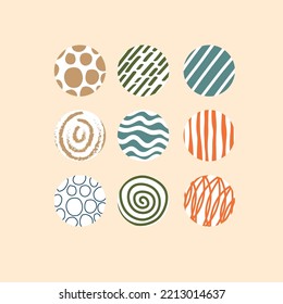 abstract circle icon collection set for social media