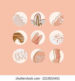 abstract circle icon collection set for social media