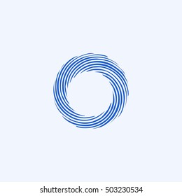 abstract circle icon, isolated, white background