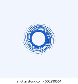 abstract circle icon, isolated, white background