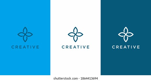 abstract circle icon logo vector