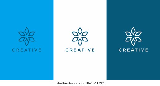 abstract circle icon logo vector