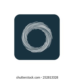 abstract circle icon Rounded squares button, on white background 