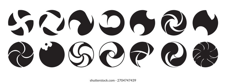 Conjunto de iconos de círculo abstracto Elementos de diseño para digital 