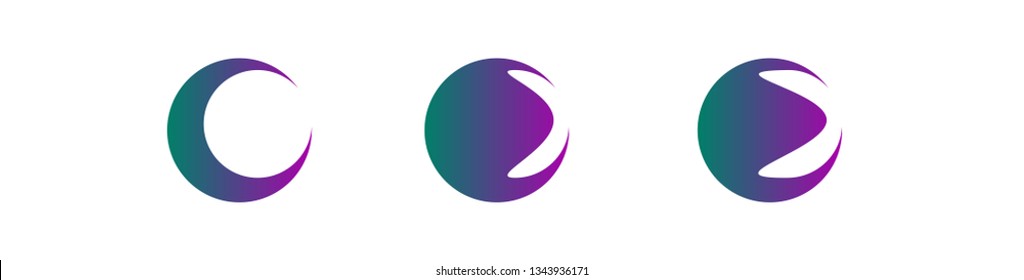 abstract circle icon, symbol, logo, sign