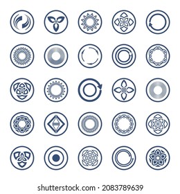 Abstract circle icons. Design elements set. Vector art.