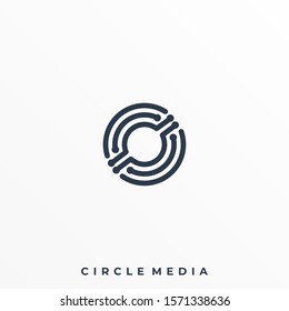 Abstract Circle Illustration Vector Design Template. Suitable for Creative Industry, Multimedia, entertainment, Educations, Shop, and any related business