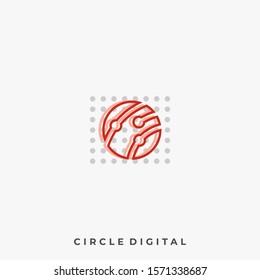 Abstract Circle Illustration Vector Design Template. Suitable for Creative Industry, Multimedia, entertainment, Educations, Shop, and any related business