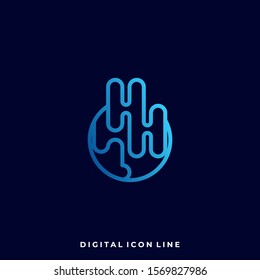Abstract Circle Illustration Vector Template. Suitable for Creative Industry, Multimedia, entertainment, Educations, Shop, and any related business