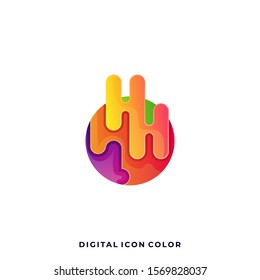 Abstract Circle Illustration Vector Template. Suitable for Creative Industry, Multimedia, entertainment, Educations, Shop, and any related business