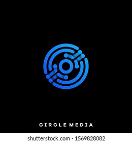 Abstract Circle Illustration Vector Template. Suitable for Creative Industry, Multimedia, entertainment, Educations, Shop, and any related business